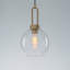 Luminaire suspendu simple à 1 lumière avec globe en verre transparent Hageman-979308147