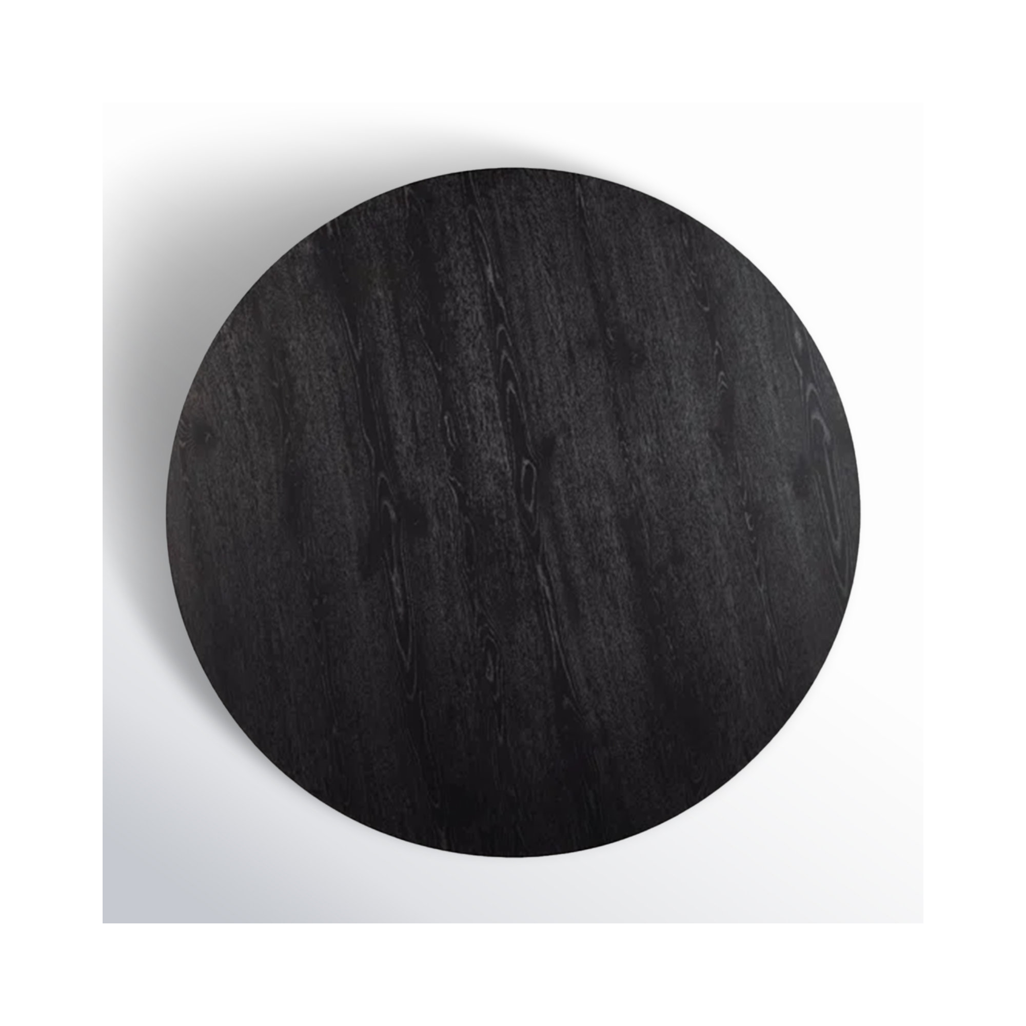Astraea Pedestal Dining Table, Black, 31”H x 59”L x 59”W