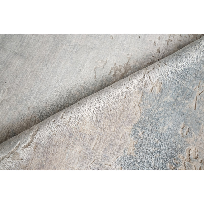Reflections Abstract Area Rug in Light Beige, Rectangle 8' x 10'