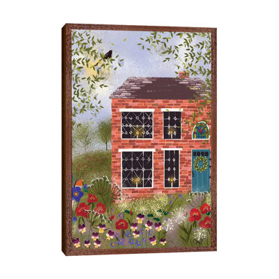 Brick Cottage by Joy Laforme - Painting on Canvas