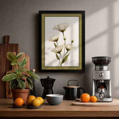Delicate Flowering Stem Botanical - Framed Print