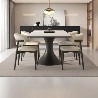 Black Log Dining Table