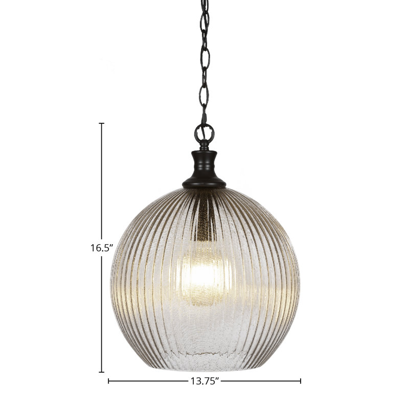 Luminaire suspendu à chaîne 1 lumière Carina, Noir