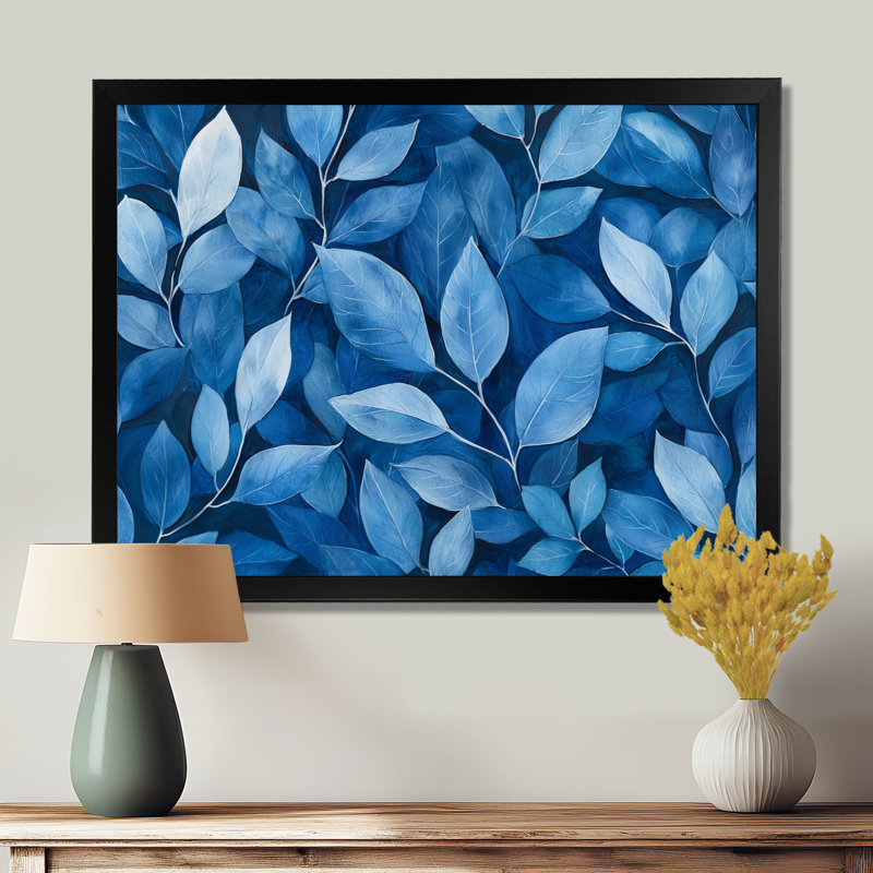Munsell - Floral Large Wall Art, Single Picture Framed Print, Black, 24" H x 32" W