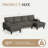 110" U-Shape Sectional Sofa With Armrests, Wood-Seat, Metal Frame & Upholstery, Modern Comfy Design For Living Room Or Family Lounge-797871143