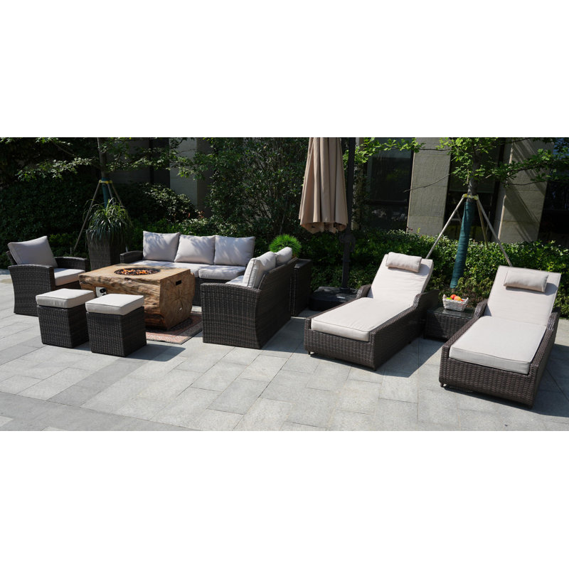- Person Patio Conversation Set with Cushions