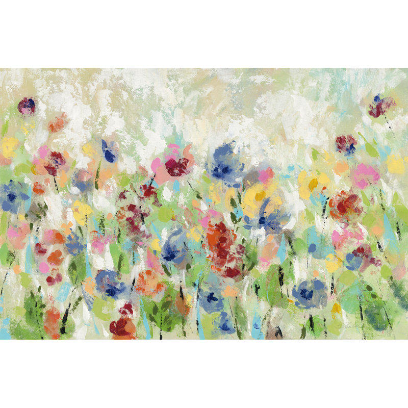 Springtime Meadow Flowers Crop by Silvia Vassileva - Wrapped Canvas Painting, 51cm H x 76cm W x 3.8cm D