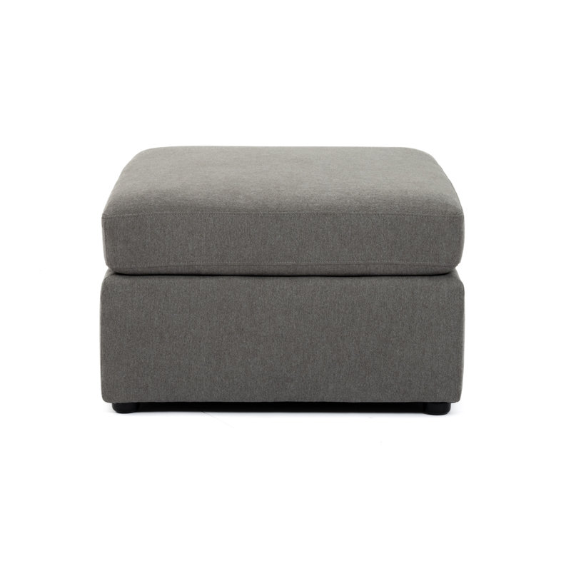 Repose-pieds rectangulaire 33,25 po de largeur, 100% polyester gris