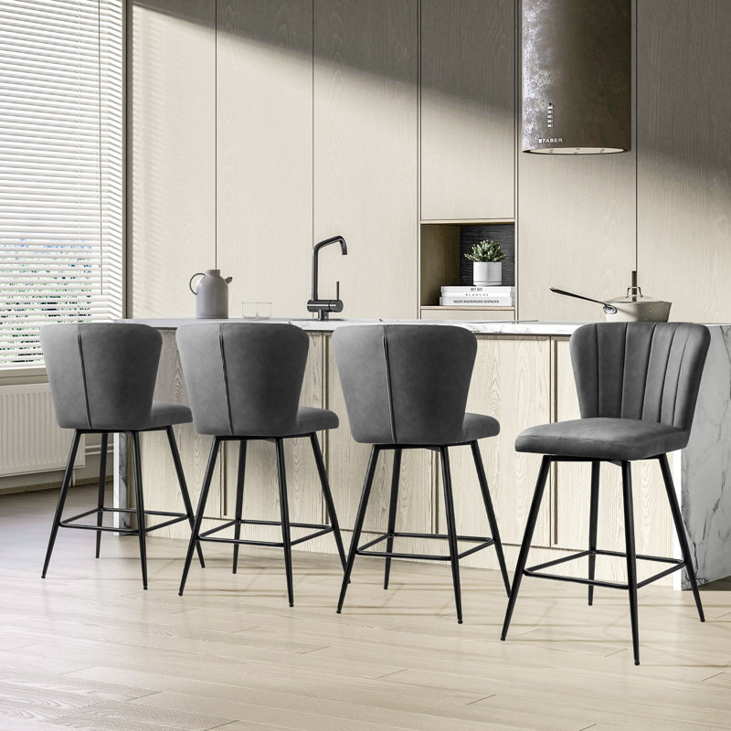 Tabouret de bar 24,8 po, gris