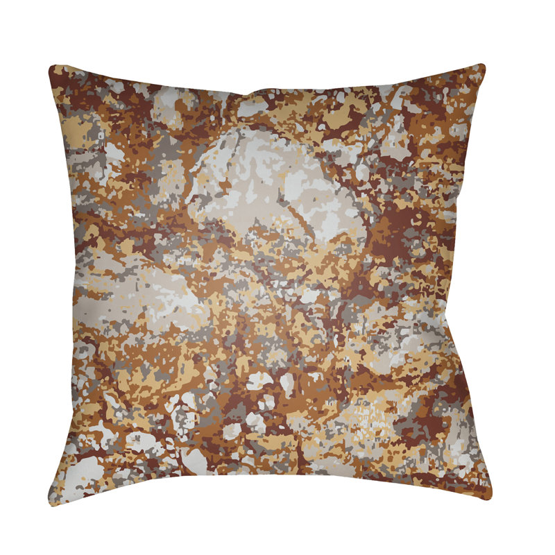 Textures Indoor/Outdoor Square Throw Pillow, Rust