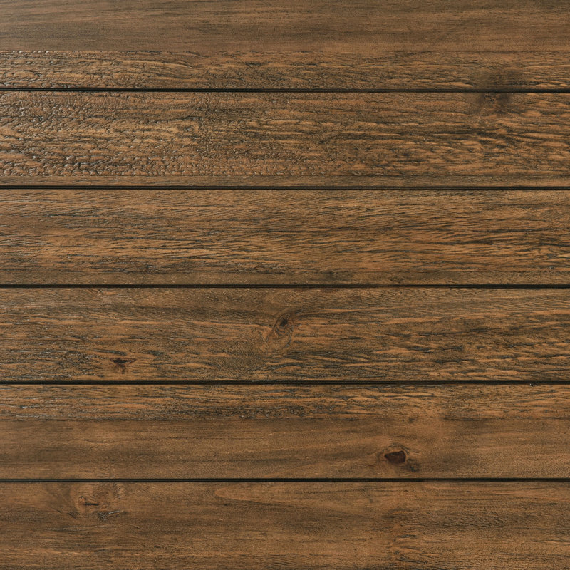 Table de bout en bois brun vieilli avec tablette Castleton
