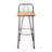 Of 2 Industrial Patio - To Outdoor Conditions. Wood Seat, Powder-Coated Iron Frame, , With Angled Legs And Footrest For Garden Use Weather. Backyard Seating