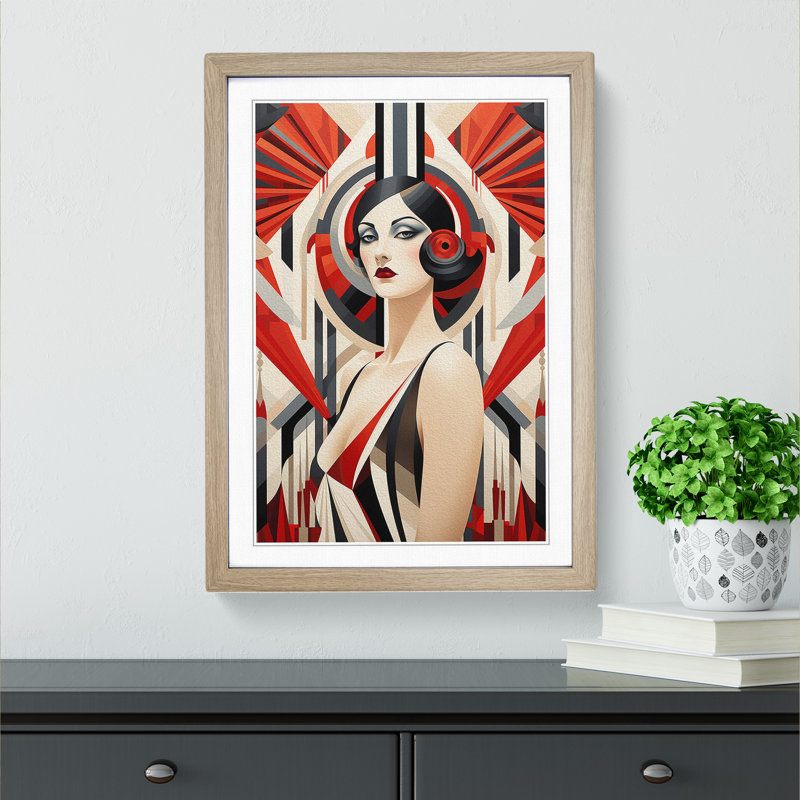 Single Picture Frame Print on Wood, 46cm H x 34cm W, Oak Framed