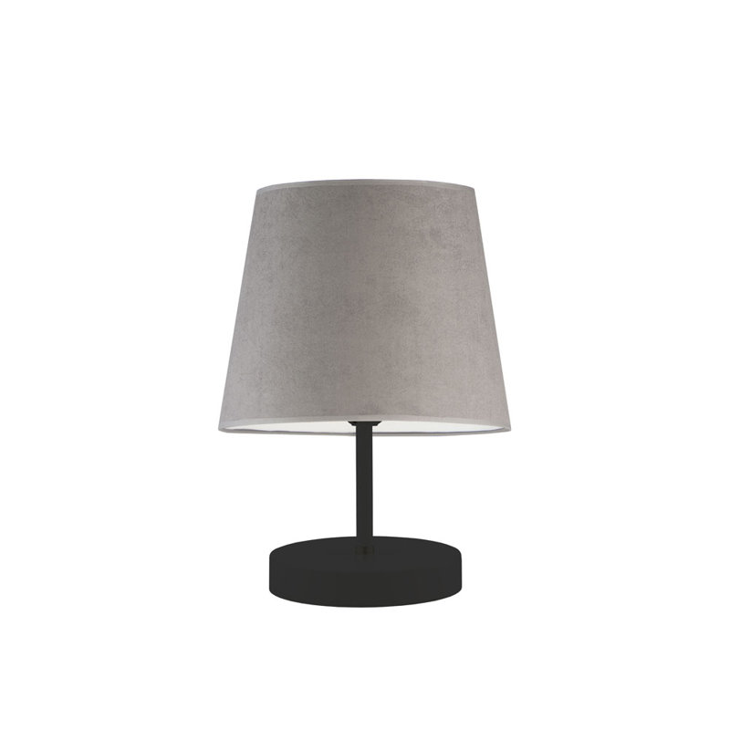 ALMADA VELUR BEDSIDE LAMP, Grey, Black