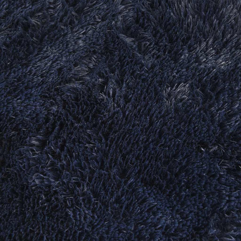 Shaggy Rug High Pile NAVARRA Navy Polyester, Square 200cm