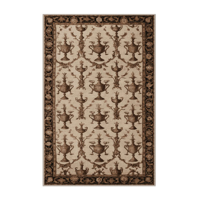 Tapis brun français lavable à la machine