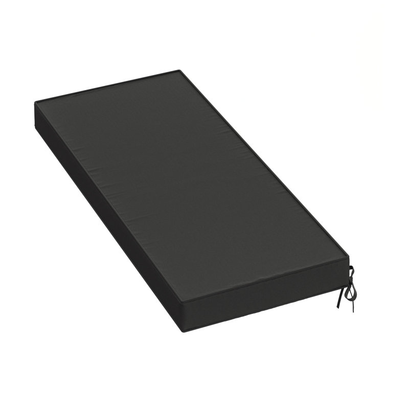 Outdoor Bench Cushion 42 X 18 X 3 Inch Indoor And Outdoor Seat Cushions, Black, 42" W x 18" D
