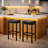 Bar Stools Set Of 2, 25" Backless Counter Height Bar Stools With Soft Leather Seat And With Footrest, 400 Lb Heavy Duty Padded Saddle Barstool Chair For Modern Kitchen Island Counter-322193538