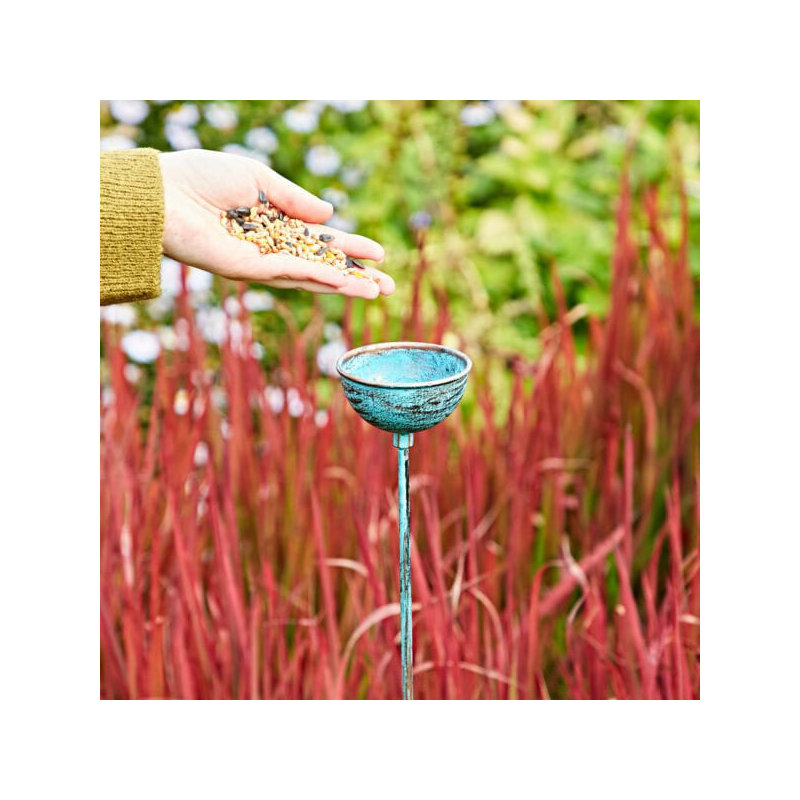Iron Garden Statue, Blue, 95.5 cm H x 8 cm W x 8 cm D