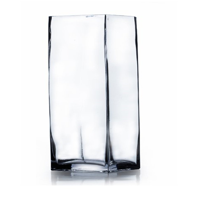 Vase de table en verre à rectangulaire block Teja, H 12 po x l 4 po x P 4 po