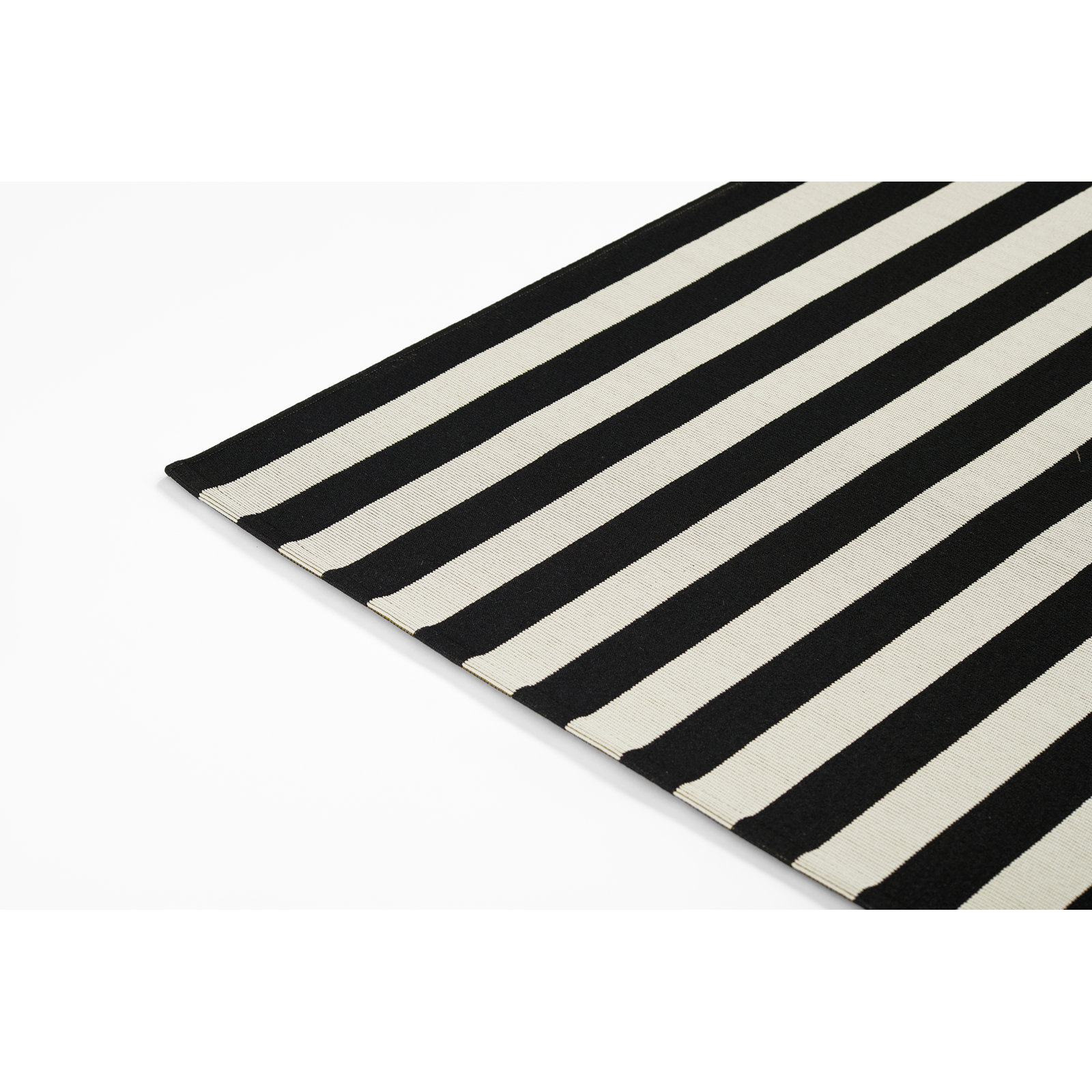 Novogratz by Momeni Icon Striped Black Indoor Outdoor Rug, 3'7" X 5'7"