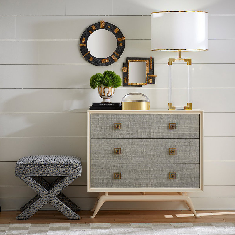 Jacques Column Table Lamp - Clear/Brass