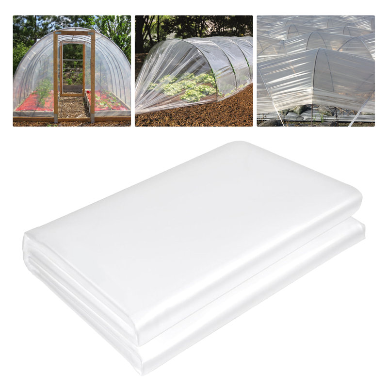Heavy Duty 6 Mil Greenhouse Plastic Sheeting,26 x 40 ft UV Resistant Greenhouse Film & Multipurpose Cover, 2 Years Anti-Aging for Plant Protection, Dust Proof,