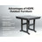 HDPE Outdoor Patio Dining Set, 1 Table & 4 Chairs With Umbrella Hole, Waterproof All-Weather Furniture For Lawn, Garden, Backyard & Poolside, Gray