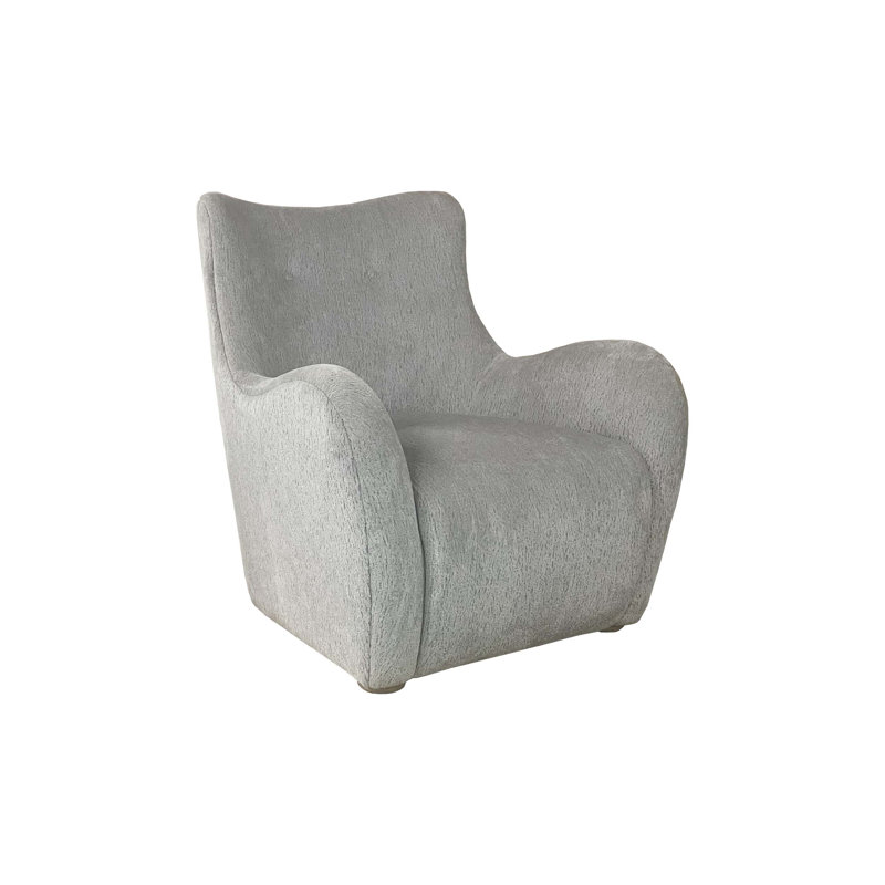 Chaise d'appoint pivotante en tissu de zinc avec sièges confortables et design transitionnel pour les intérieurs modernes