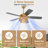 52" Farmhouse Natural Rope 2-Tier Caged Ceiling Fan with Remote Control and Light Kit
