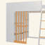 Lit mezzanine avec tablettes, lit mezzanine en bois avec échelle et tablettes de rangement-133671828-133671827