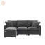 Canapé modulaire en chenille avec disposition personnalisable et mousse haute densité pour un confort et une durabilité ultimes