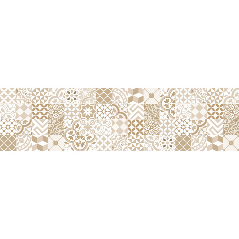 Lila Vinyl Machine Printed Area Rug, Rectangle 2'2" x 8'2.4"