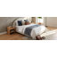Lit plateforme tapissier Xavian Modern Teddy Boucle avec tête de lit cintrée et lattes en bois pour chambre à coucher Moody-134546872-134546873