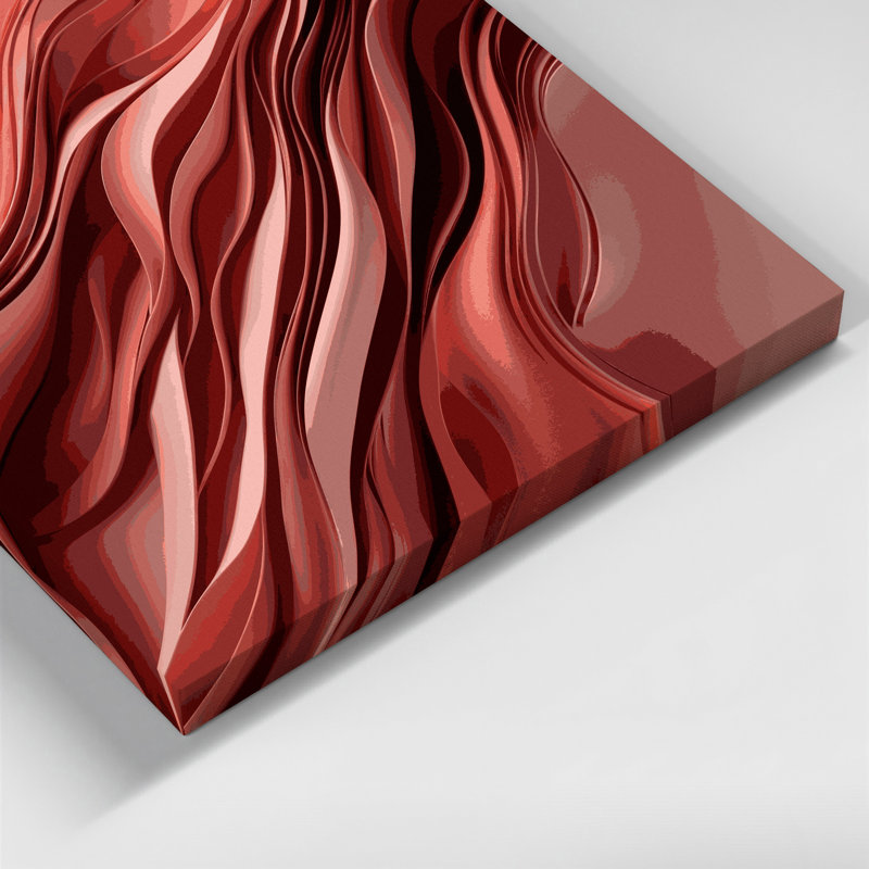 Gradient Abstract 7 Red Canvas Wall Art, 11" H x 14" W