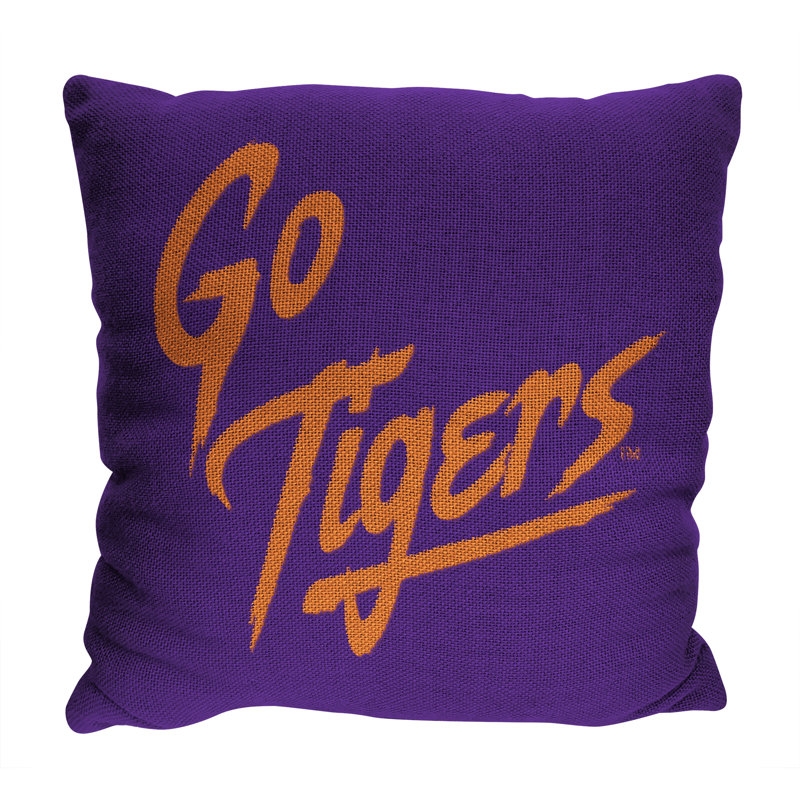 Orange and White Woven Jacquard Team Pillow Set