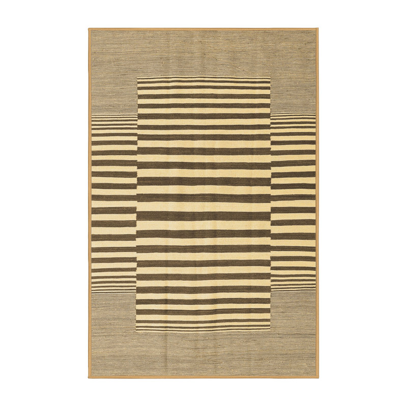 Tapis contemporains brun lavable à la machine 2770, Rectangle 7 pi x 10 pi