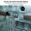 Porte de douche coulissante double semi-sans cadre, verre trempé de 1/4 po avec rouleaux doubles silencieux-124791606-124791607-127123364