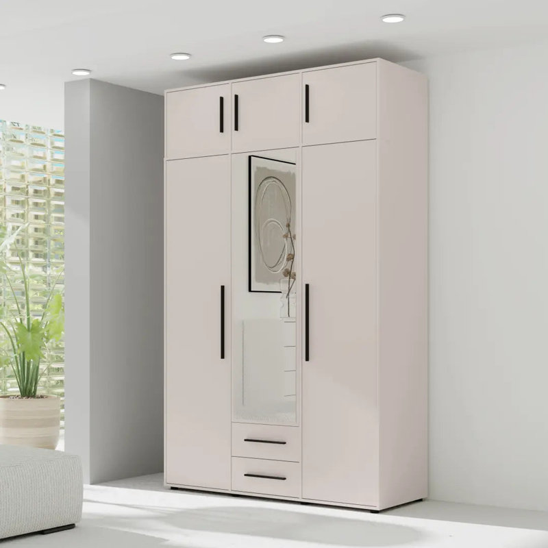 Sunde Manufactured Wood Wardrobe, Cashmere