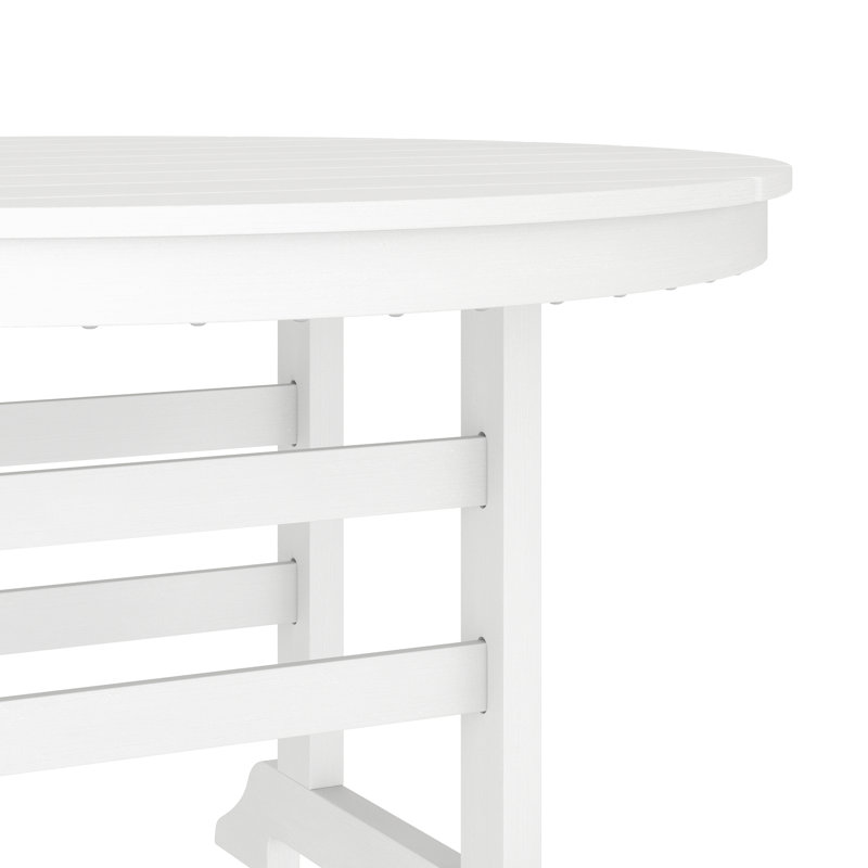 Commercial Grade Indoor/Outdoor Recycled HDPE Adirondack Dining Table, White