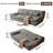 86.61"D sofa bed backrest can be adjusted in three levels, and the fabric can also be disassembled and washed-392628993-392628992