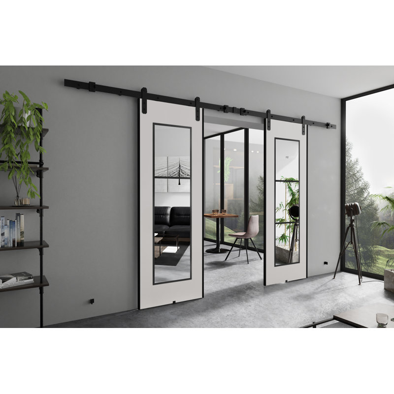 Cairney Double Sliding Doors Laminate, White, BOLK1216