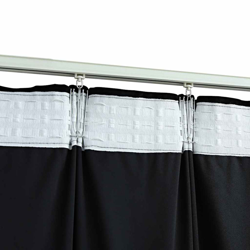 Kattie Blackout Curtain Single Panel, Black