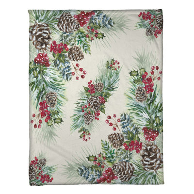 Winter Garland Standard Throw Blanket