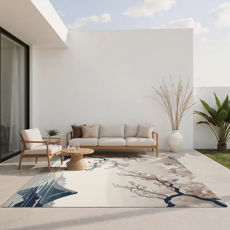 Tapis tissé intérieur et extérieur Serenity, Rectangle 4pi x 6 pi