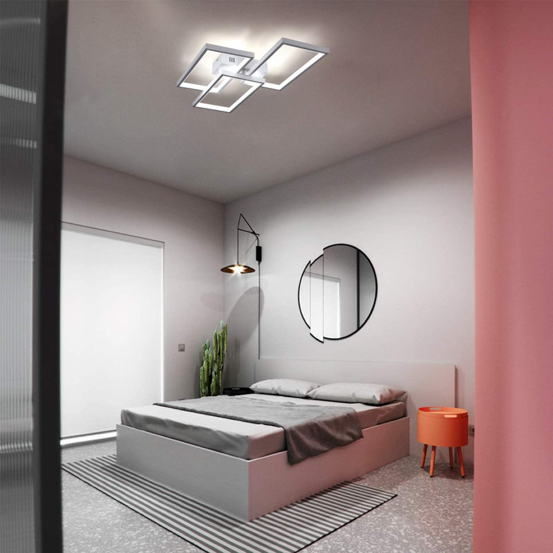 Bergevin LED Semi Flush Mount, White