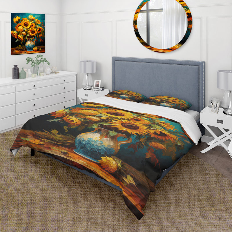 Ensemble de housse de couette en microfibre / polyester Masterpoint Sunflowers By Van Gogh IV Bedding