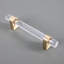Acrylic Gray and Brass Cabinet and Drawer Pulls-717357657-728817746