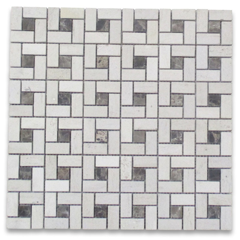 Carreau de mosaïque de mur et de plancher en marbre 12 po x 12 po Moleanos