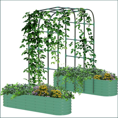 117.73cm W x 78.74cm D Metal Arbour